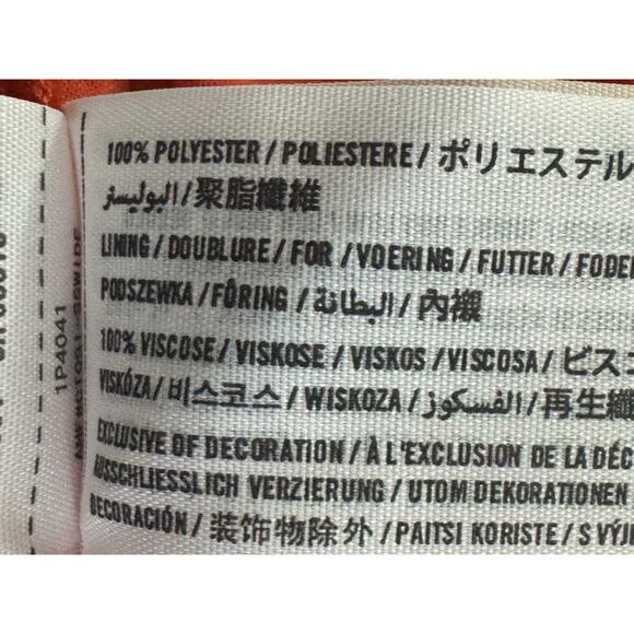 Abercrombie & Fitch Medium Dress Orange Floral Empire Waist Gray Velvet #5870 - Picture 15 of 16